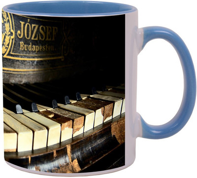 

Arkist old piano 2 Blue Ceramic Mug(340 ml), Multicolor