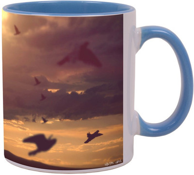 

Arkist the way back Blue Ceramic Mug(340 ml), Multicolor