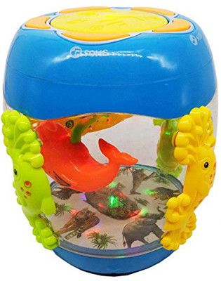 

Smiles Creation Musical Fish Aquarium Drum with Flashing Lights and Learning Activities Toy for Kids(Multicolor)