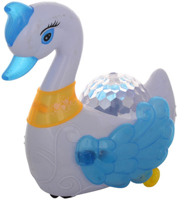 

Smiles Creation Musical Swan with 4D Lights and Bump & Go Function Toy for Kids(Multicolor)