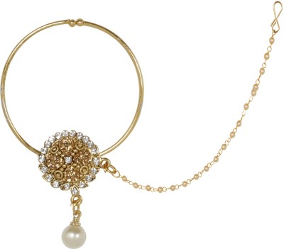 JEWELS GURU Pearl Gold-plated Plated Alloy Nose Ring