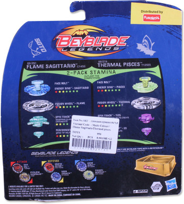 

Beyblade BeyBlade Flame Sagittario Fire Stamina 2 Pack(Multicolor)