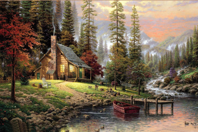 Elegance AWESOME BEAUTIFUL LANDSCAPE Canvas 20 inch x 30 inch Painting(Without Frame)