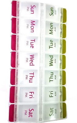 

Pin to Pen 1 Week Morning and Evening Pill Box(Multicolor)