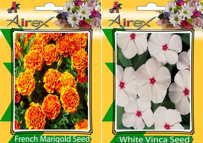 

Airex French Marigold, White Vinca Seed(15 per packet)