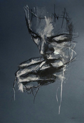 

Digital Painting smoking man sketch Poster Wallpaper on fine art paper 13x19 Fine Art Print(19 inch X 13 inch, Rolled)