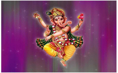 

Dancing Ganesh Ji Poster Paper Print(12 inch X 18 inch, Rolled)
