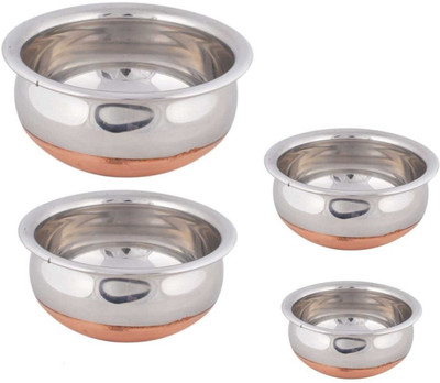 

Sayee Cookware Handi 1 L(Stainless Steel, Copper, Non-stick), Brown;silver