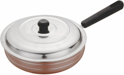 

Marlex Enrich (2.6 mm series) with SS Lid Fry Fry Pan 24 cm diameter(Aluminium, Non-stick), Brown