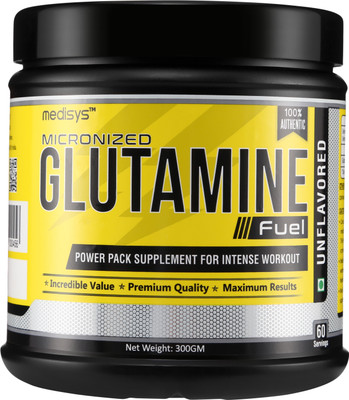 Medisys Micronized Glutamine Fuel Glutamine(300 g, Unflavored)