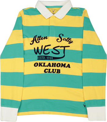 

Allen Solly Junior Boys Striped Casual Yellow Shirt