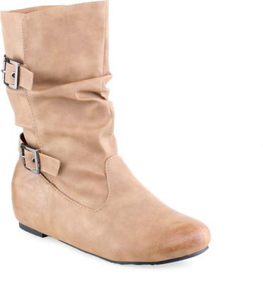 

Shuz Touch Boots For Women(Beige, Tan