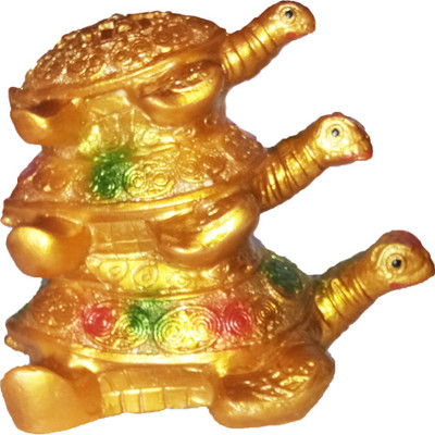 

JaisBoy Meru Kachua Yantra Showpiece-5 inch Decorative Showpiece - 5 cm(Polyresin, Gold)