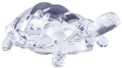 

SHUBHEKSHA Crystal Tortoise Decorative Showpiece - 5 cm(Crystal, Clear)