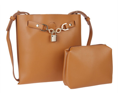 

Fur Jaden Women Casual Tan PU Sling Bag