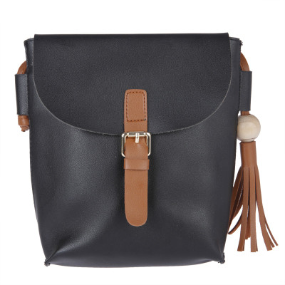 

Fur Jaden Women Casual Black PU Sling Bag