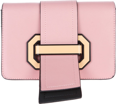 

Fur Jaden Women Casual Pink PU Sling Bag