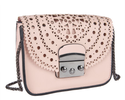 

Fur Jaden Women Casual Pink PU Sling Bag