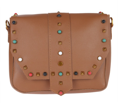 

Fur Jaden Women Evening/Party Tan PU Sling Bag
