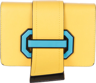 

Fur Jaden Women Casual Yellow PU Sling Bag