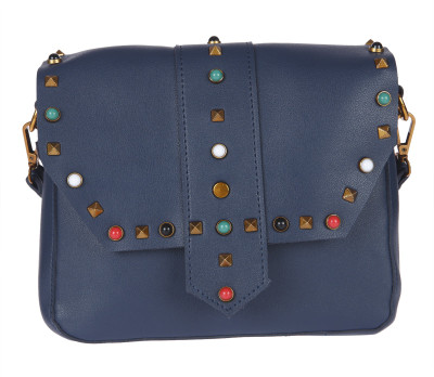 

Fur Jaden Women Casual Blue PU Sling Bag