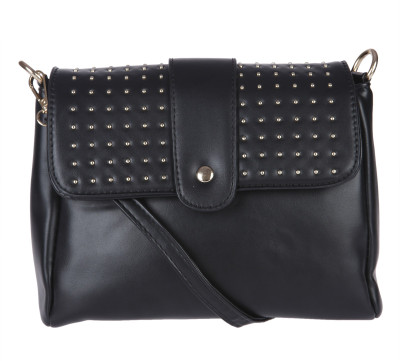 

Fur Jaden Women Casual Black PU Sling Bag