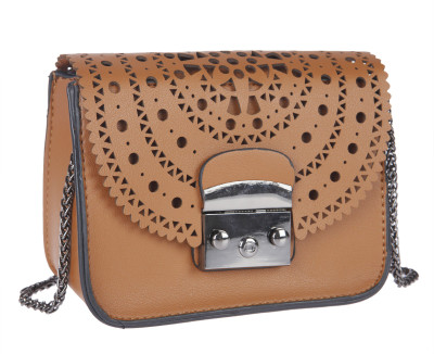 

Fur Jaden Women Casual Tan PU Sling Bag