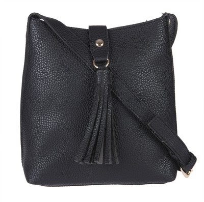

Fur Jaden Women Casual Black PU Sling Bag