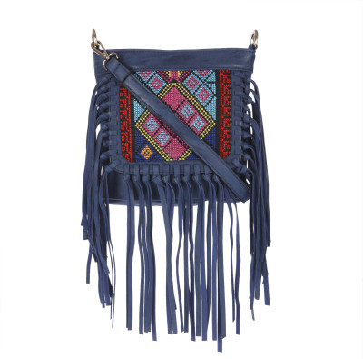 

Fur Jaden Women Casual Blue PU Sling Bag