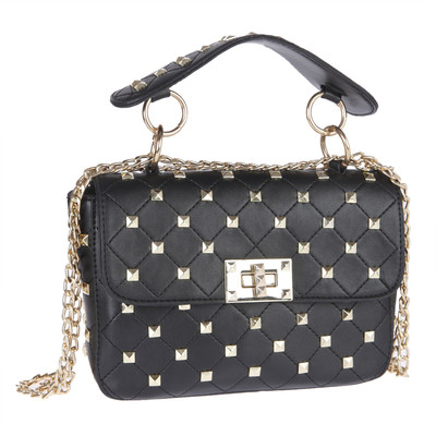 

Fur Jaden Women Casual Black PU Sling Bag