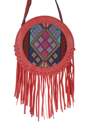 

Fur Jaden Women Casual Maroon PU Sling Bag