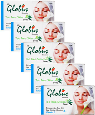 

Globus Tea Tree Skincare Soap Pack Of 5(300 g, Pack of 5)
