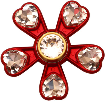 

Montez 6 Diamond Heart Metal Red Fidget Hand Spinner Toy(Multicolor)
