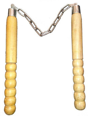 

BELCO WOODEN NUNCHAKU Gymnastic Stick - 10 inch(Yellow, Silver)