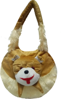 

Aparshi Designer brown soft circular plush bag - 26 cm(Multicolor)