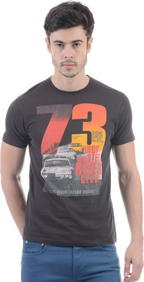 

Pepe Jeans Printed Men's Round Neck Brown T-Shirt, Black
