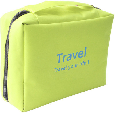

Italish Portable Cosmetic Makeup Pouch Travel Toiletry Zipper Storage Hanging Bag Travel Toiletry Kit(Green)