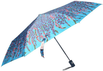 

Fendo 3 Fold Auto Open Flower Print Umbrella(Multicolor)
