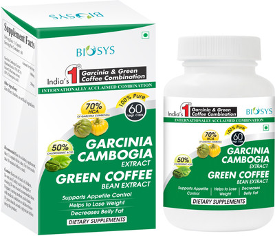

BIOSYS Garcinia Cambogia & Green Coffee Extract Combination 60 Veg Capsules(100 g)