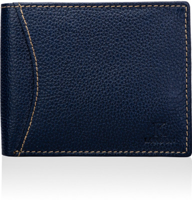 

K London Men Blue Genuine Leather Wallet(5 Card Slots)