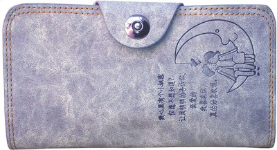 

SANSHUL Women Grey Canvas Card Holder(18 Card Slots)