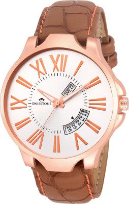 SWISSTONE SW-GR125-SLV-BRW Watch  - For Men   Watches  (Swisstone)