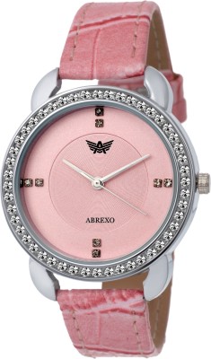 Abrexo Abx-5012-SALMON Studded Series Watch  - For Women   Watches  (Abrexo)