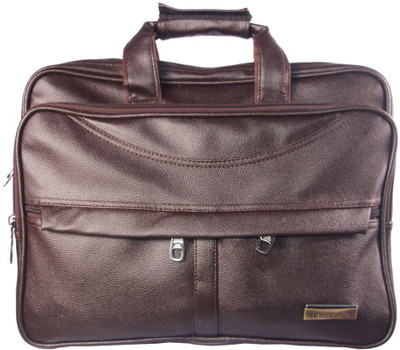

HANDCUFFS Handcuffs Laptop Office Bag For Men's 16' Inch Dark Brown chocolate Color Leather Bag Waterproof Multipurpose Bag(Brown, 5 L)