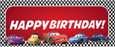 

PARTY PROPZ CAR BIRTHDAY DECORATION/BANNER 5FT-2FT/CAR PARTY SUPPLIES Banner(5 ft, Pack of 1)