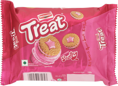 

Britannia Treat Strawberry Cream Biscuits(150 g)