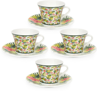 

@home George Trop Bone China(Multicolor, Pack of 8)