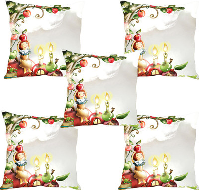 

Sleep Nature's Abstract Cushions Cover(Pack of 5, 40.63 cm*40.63 cm, Multicolor)