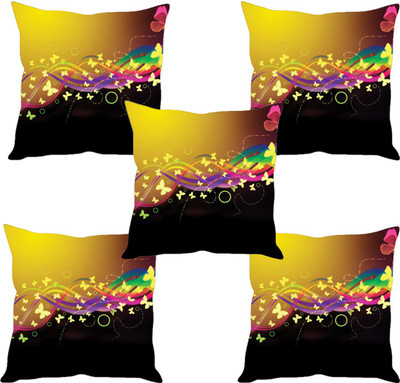 

Sleep Nature's Abstract Cushions Cover(Pack of 5, 30.63 cm*30.63 cm, Multicolor)