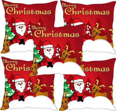

Sleep Nature's Printed Cushions Cover(Pack of 5, 30.63 cm*30.63 cm, Multicolor)